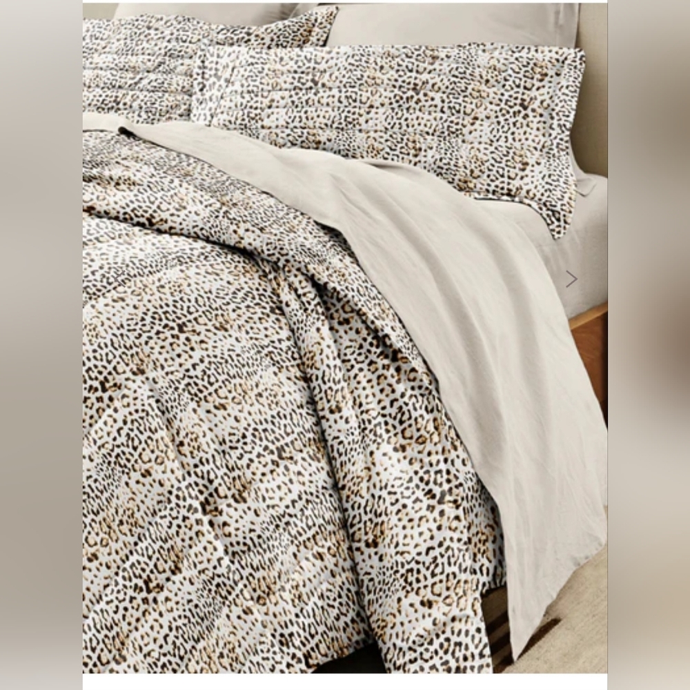 Rebecca Minkoff Abstract Leopard 3-Piece Full / Queen Quilt Set